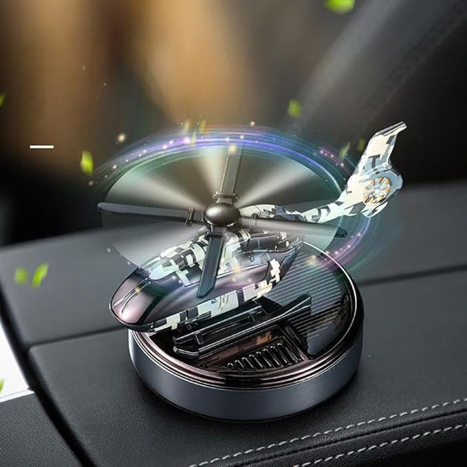 Rotating Solar-Powered Helicoptor perfume for Dashboard, Stylish Dashboard Freshner