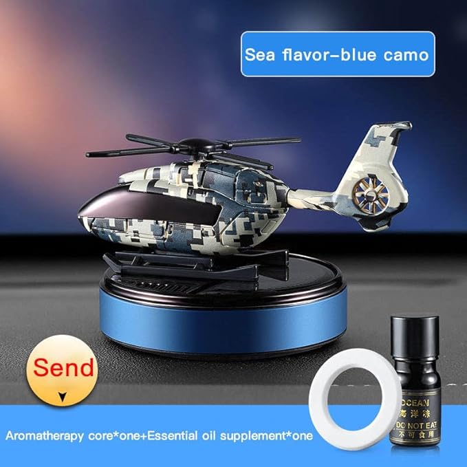 Rotating Solar-Powered Helicoptor perfume for Dashboard, Stylish Dashboard Freshner