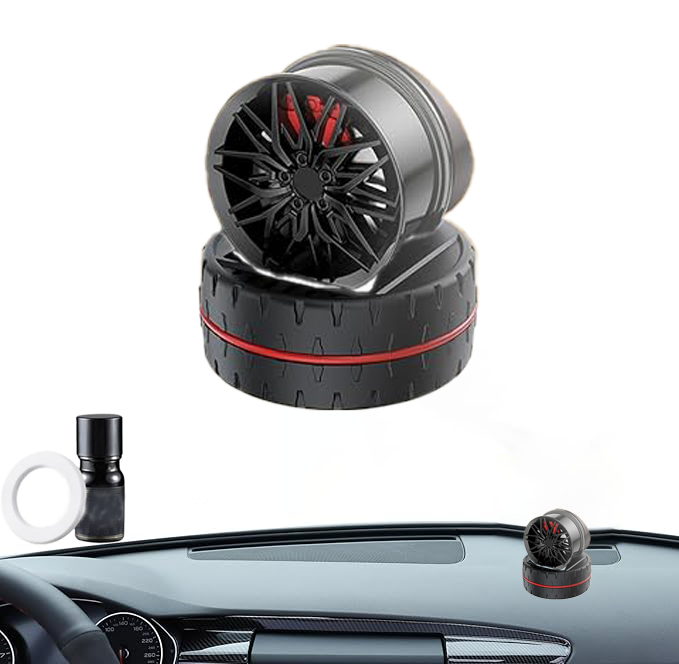 Racing Car Wheels Design Solar Powered Perfume Car Dashboard Diffuser