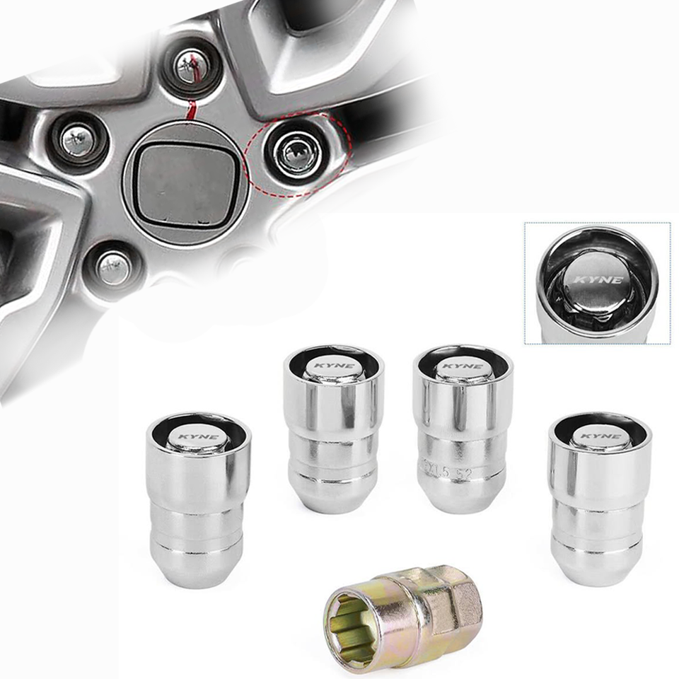 Anti Theft Nut Lock with Double thief Protection For Cars, Thread size ,Specially engineered locking mechanism