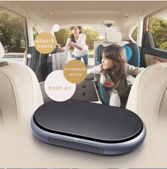 Solar-Powered Compact Car Air Purifier