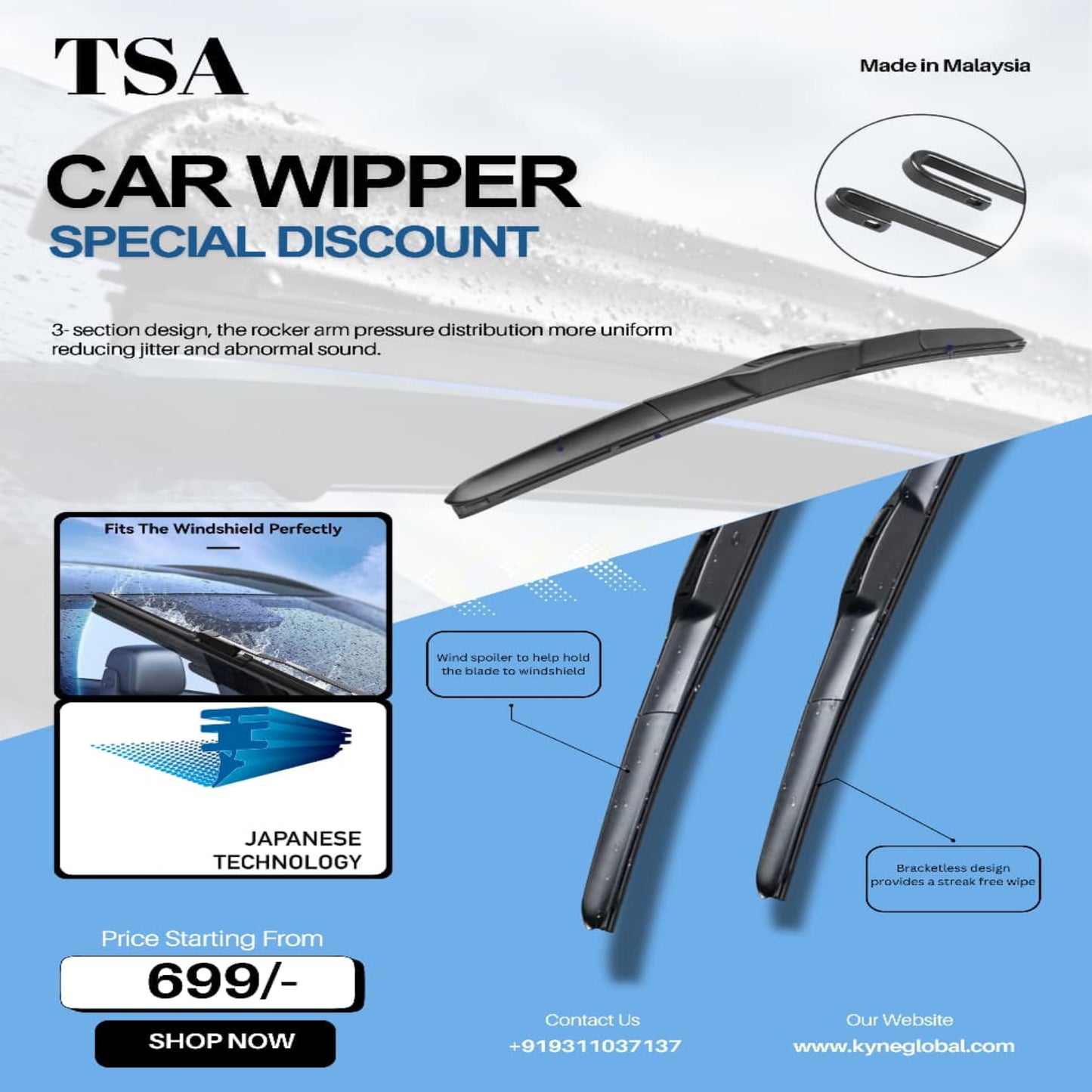 All Weather Performance, Superior Quality Front Windshield Wipper Blades