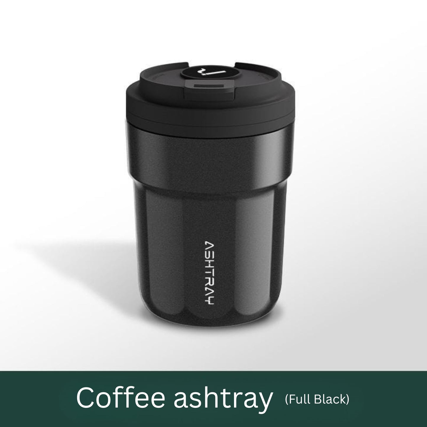 Car Cigarette Ashtray with Metal Lining,ABS Shell, 7-Color LED Light, Push-Style Splash-Proof Coffee Cup Style Car Ashtray