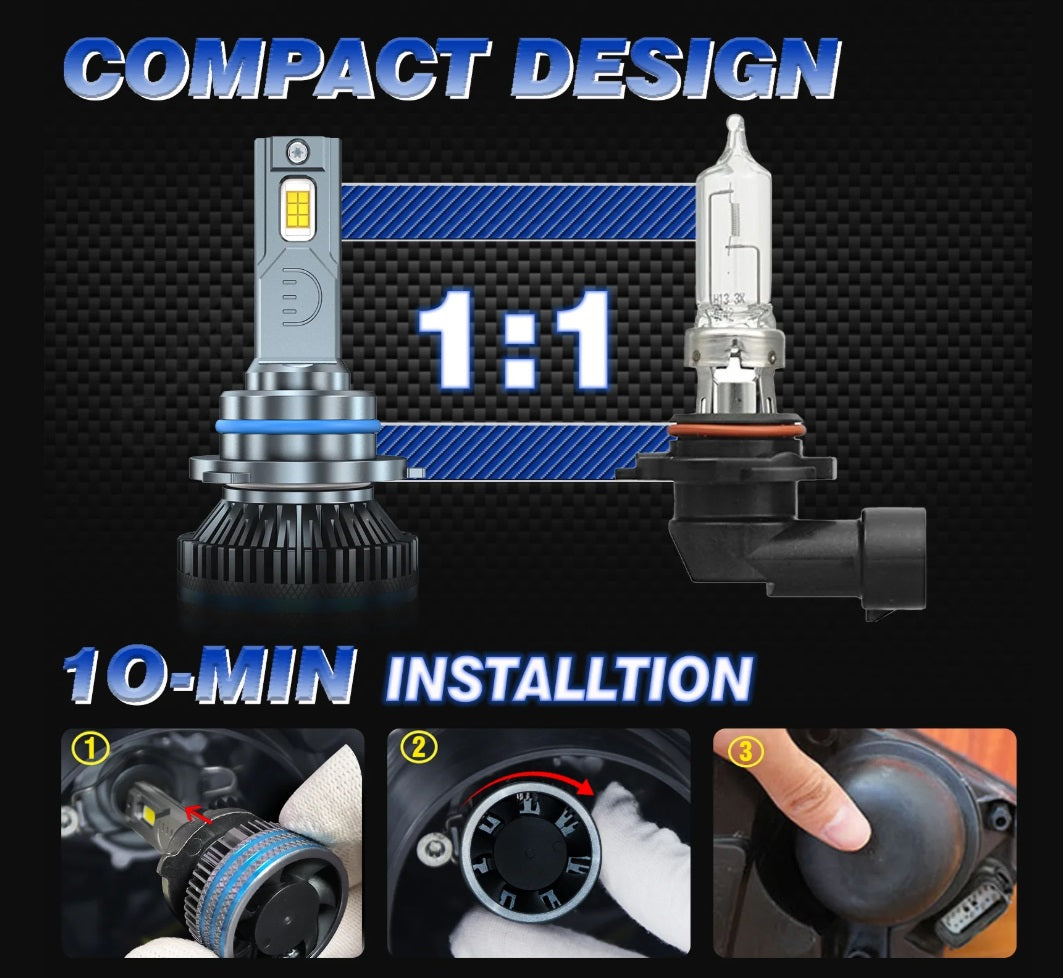 200W High Power Premium LED Headlights Bulb (2Year Warranty)