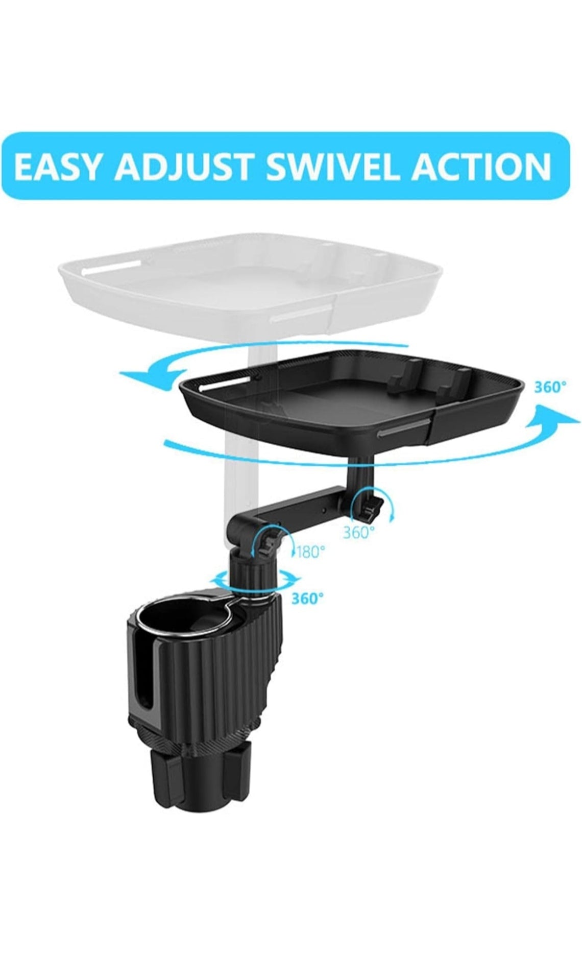 Vehicle Folding Tray Bracket with Cup Holder