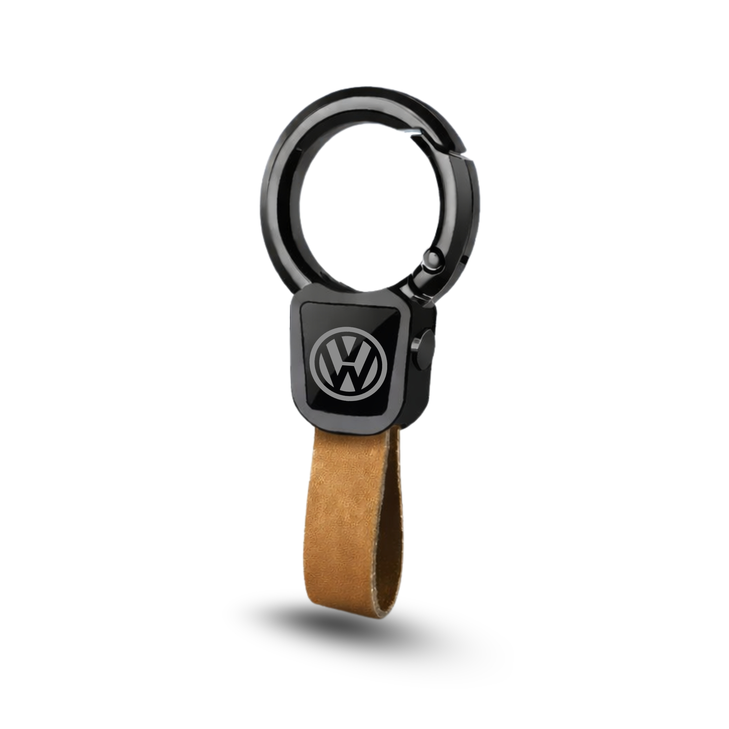 Premium Metal Car Keychain with Leather Strap