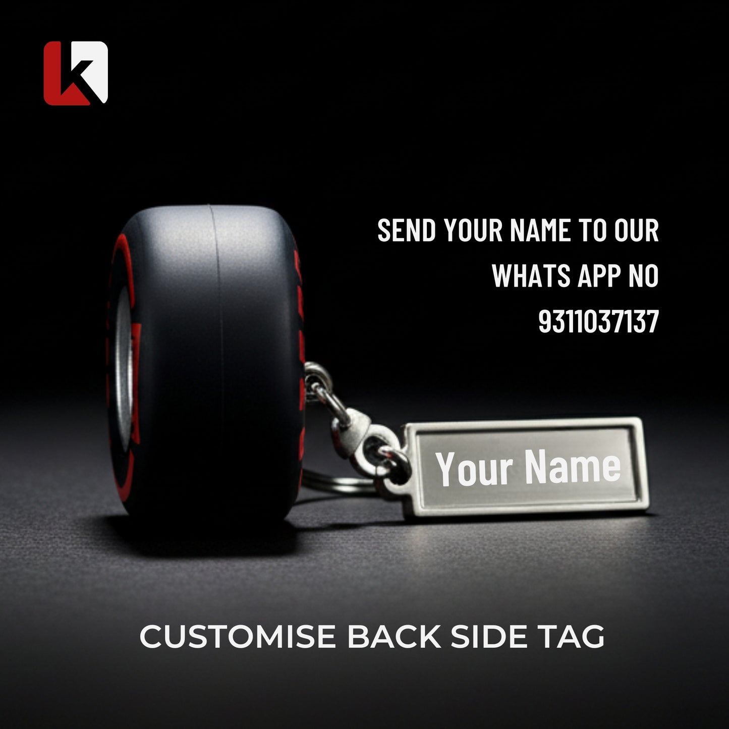 F1 Style Tyre Keychain