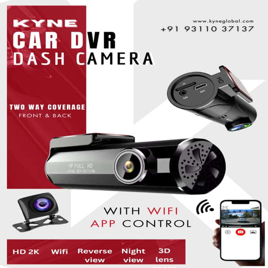 Dash Cam 2K Front and Rear 1080P, Built-in WiFi GPS for Cars Smart app Control (1 YEAR WARRANTY)