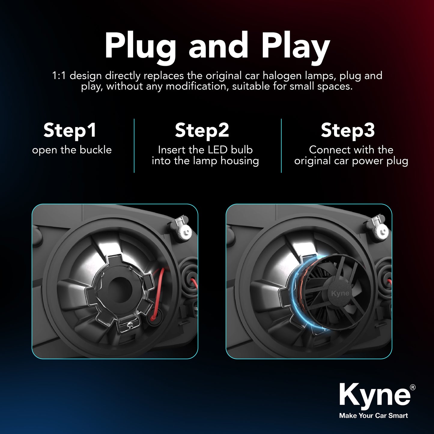 300W High-Power Car LED Headlight Bulbs