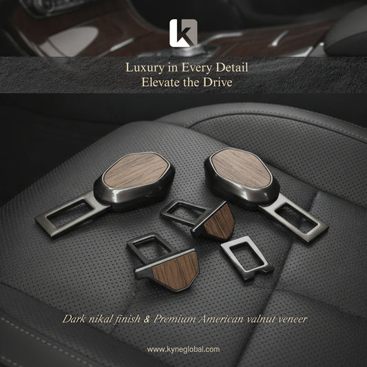 Wooden Car Seat Belt Extender Clip - Universal Fit Metal Buckle with Custom Logo