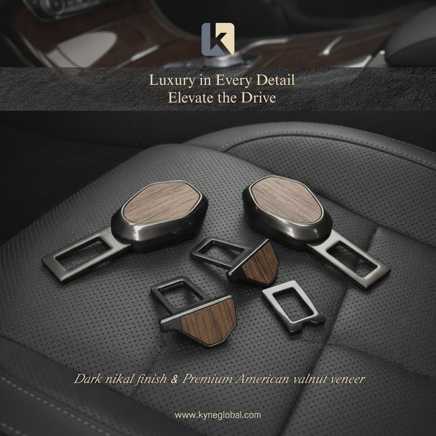 Premium Car Seat Belt Extender Clip - Universal Fit Metal Buckle with Custom Logo