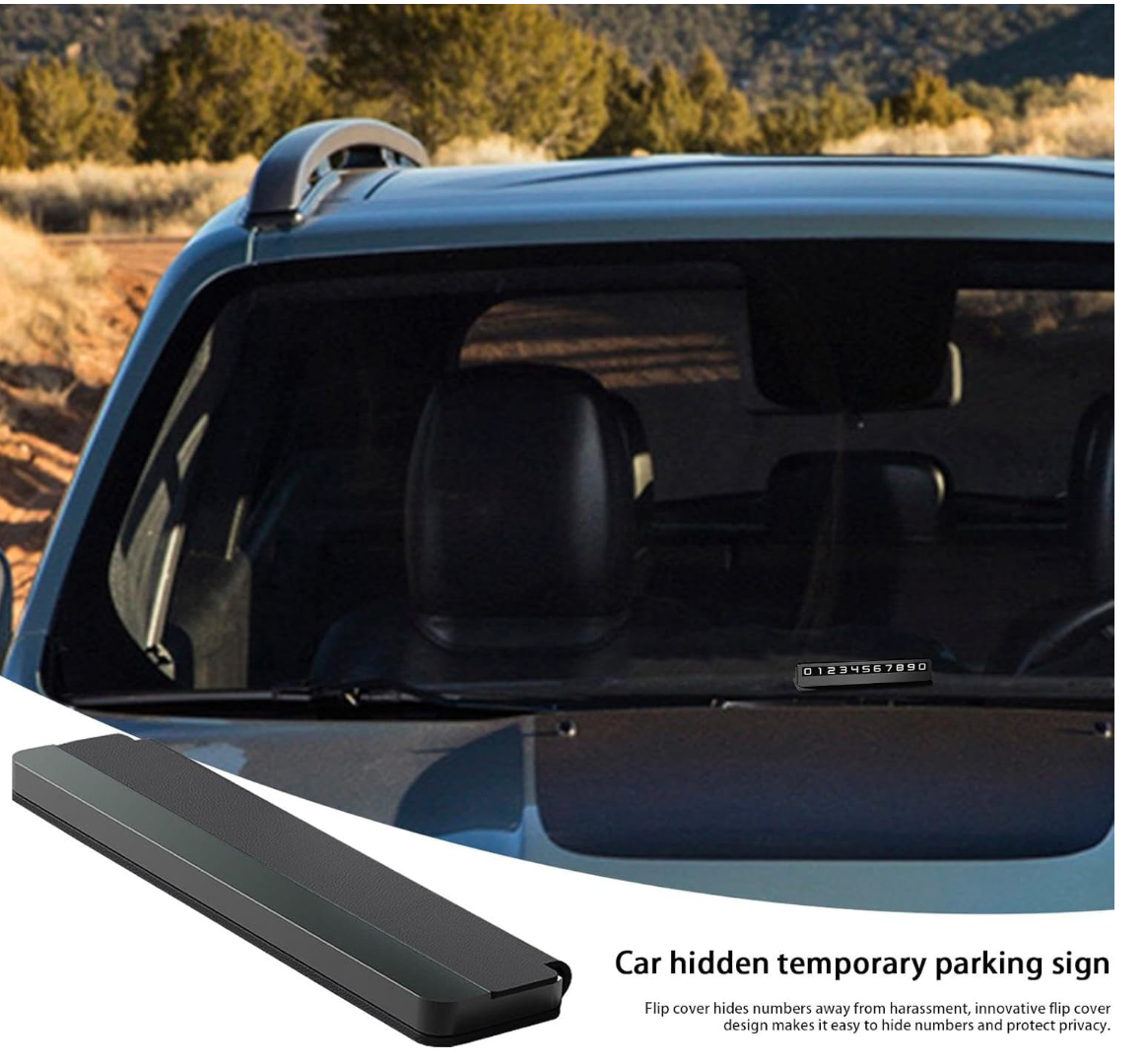 Magnetic Temporary Parking Phone Number Display