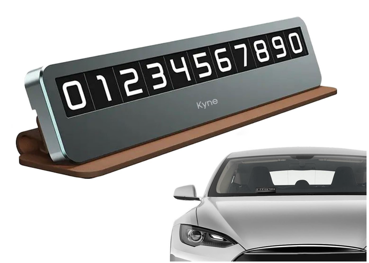 Magnetic Temporary Parking Phone Number Display