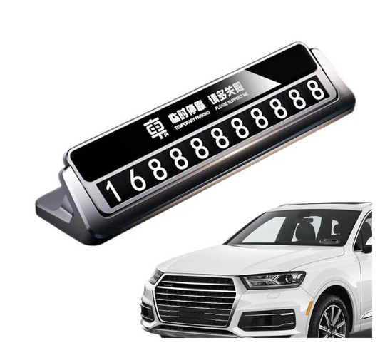 Car Dashboard Phone Number Display - Emergency Contact Display for Car Dashboard, Mobile Number Display for Parking