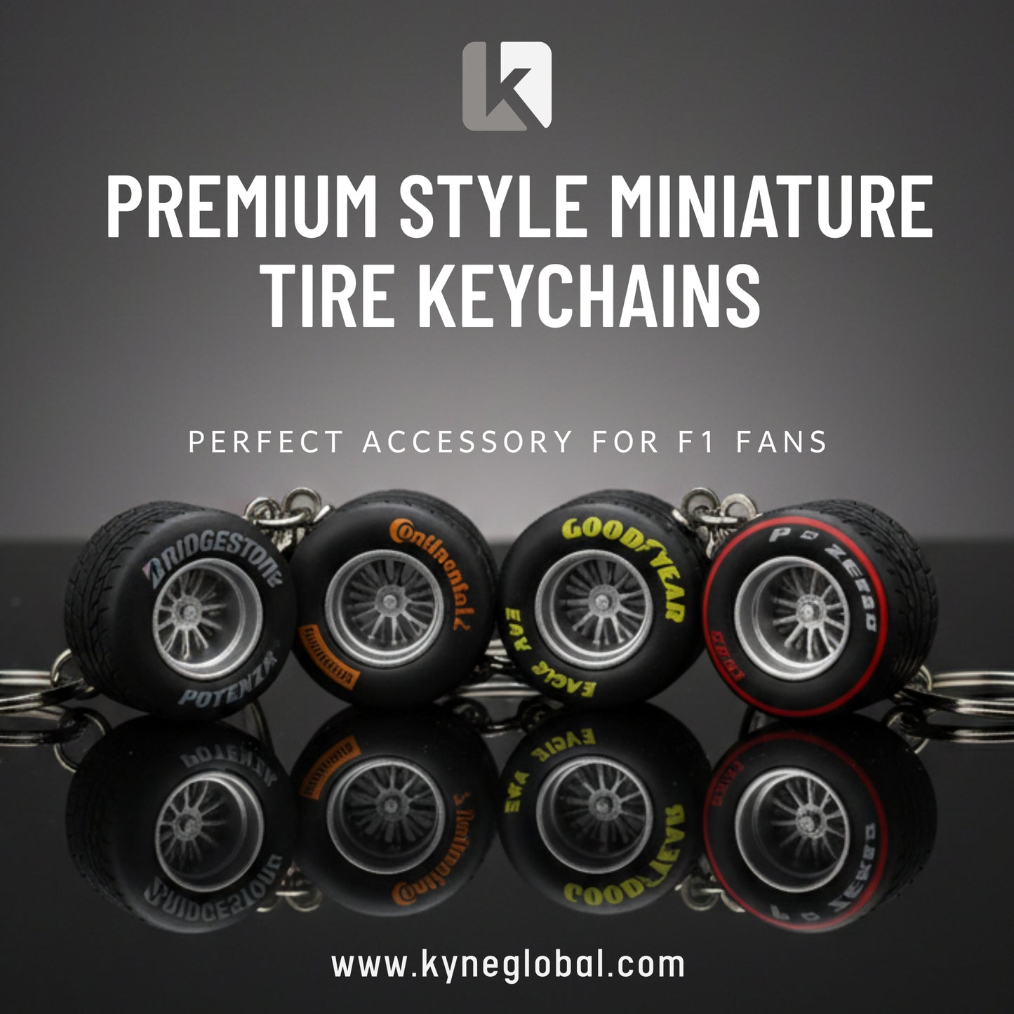F1 Style Tyre Keychain