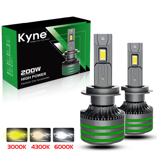 200W LED Headlight Bulbs - High Power Premium with 3-Year Warranty