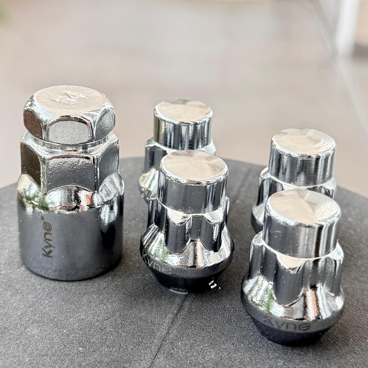 KYNE Anti-Theft Wheel Lock Nut Set — Chrome & Gold | M12 / M14 | Double Theft Protection (Copy)