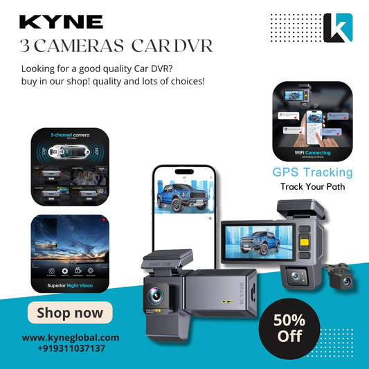 KYNE 4K Car DVR — Front 4K + Multi-Camera Support | Wi-Fi | GPS | Superior Night Vision