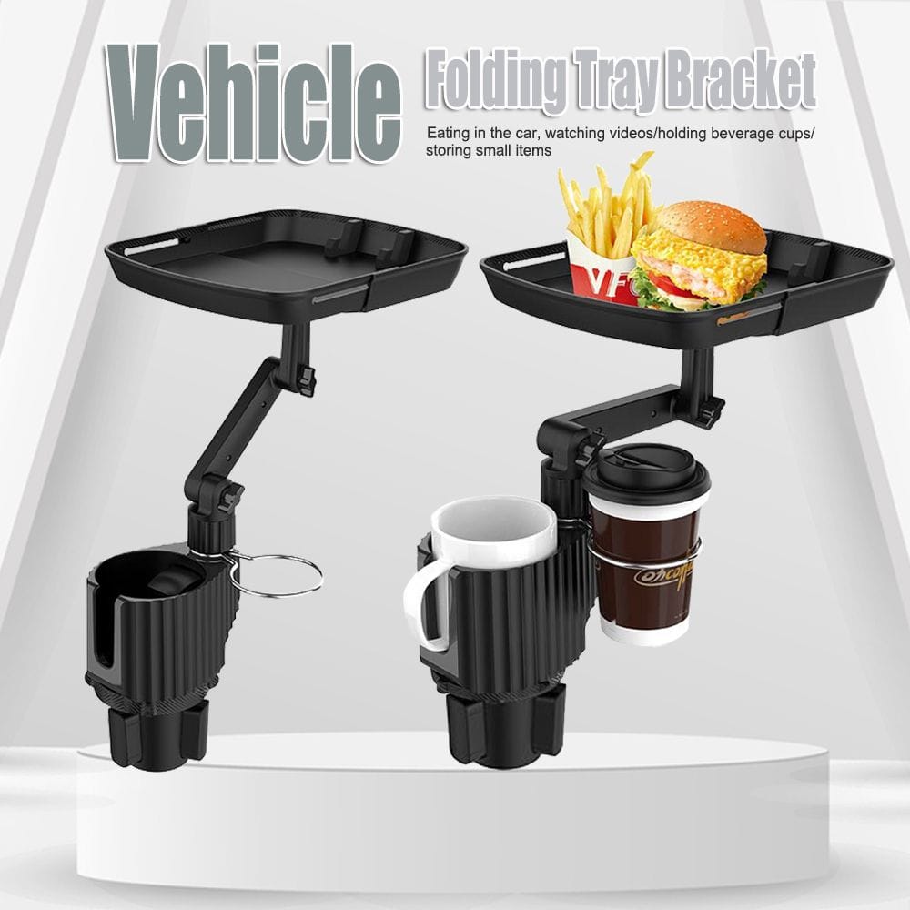 Vehicle Folding Tray Bracket with Cup Holder