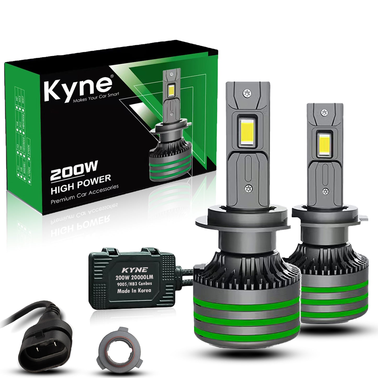 200W LED Headlight Bulbs - High Power Premium with 3-Year Warranty