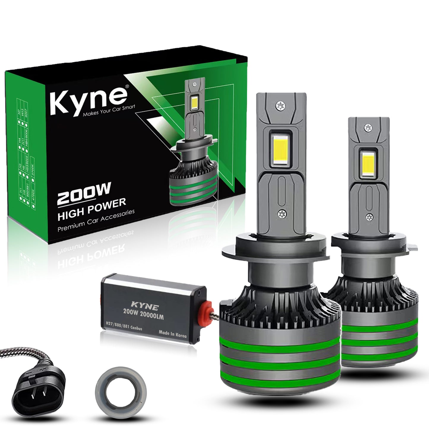 200W LED Headlight Bulbs - High Power Premium with 3-Year Warranty