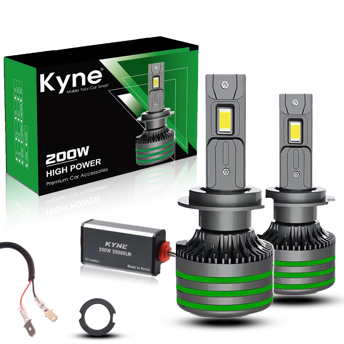 200W LED Headlight Bulbs - High Power Premium with 3-Year Warranty