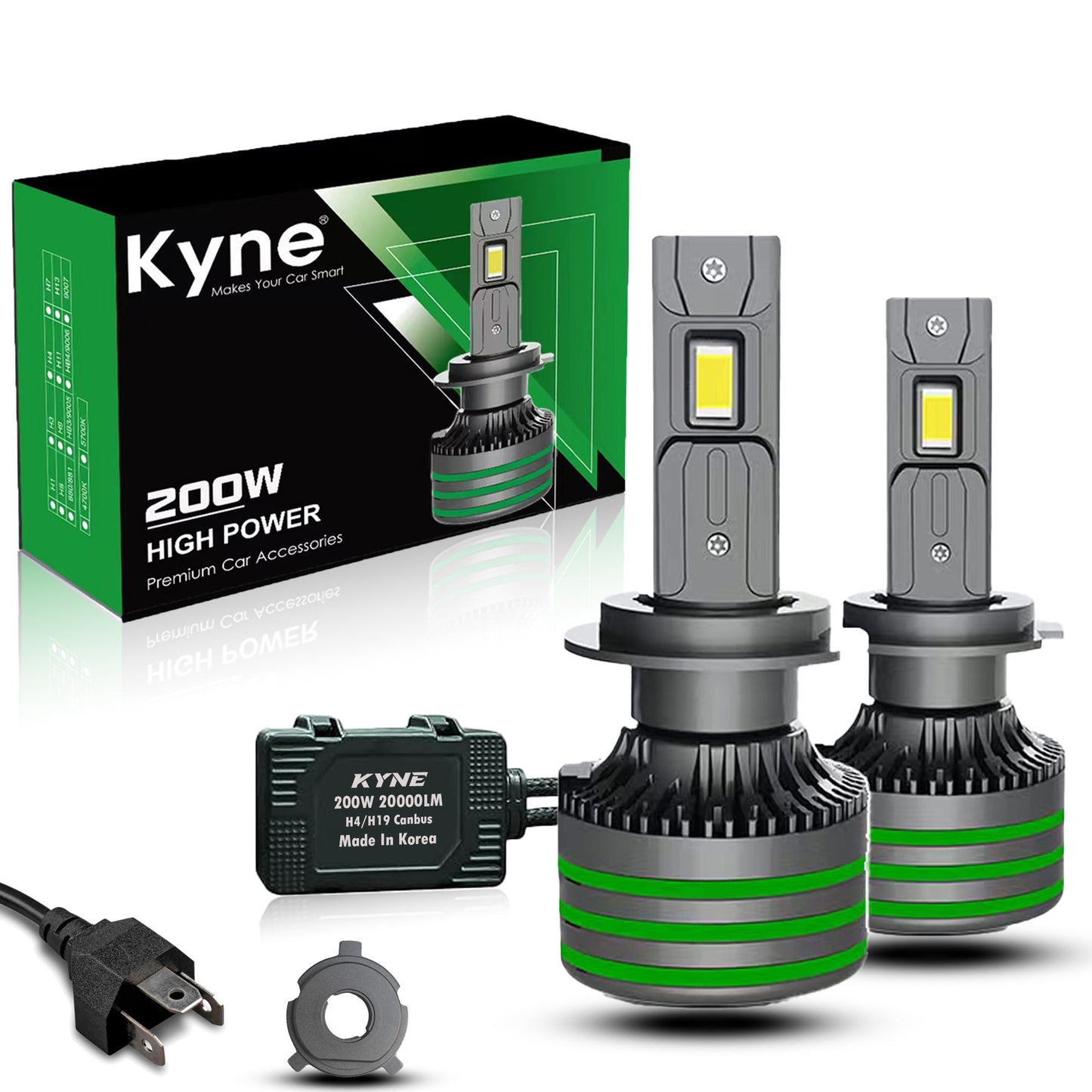 200W LED Headlight Bulbs - High Power Premium with 3-Year Warranty