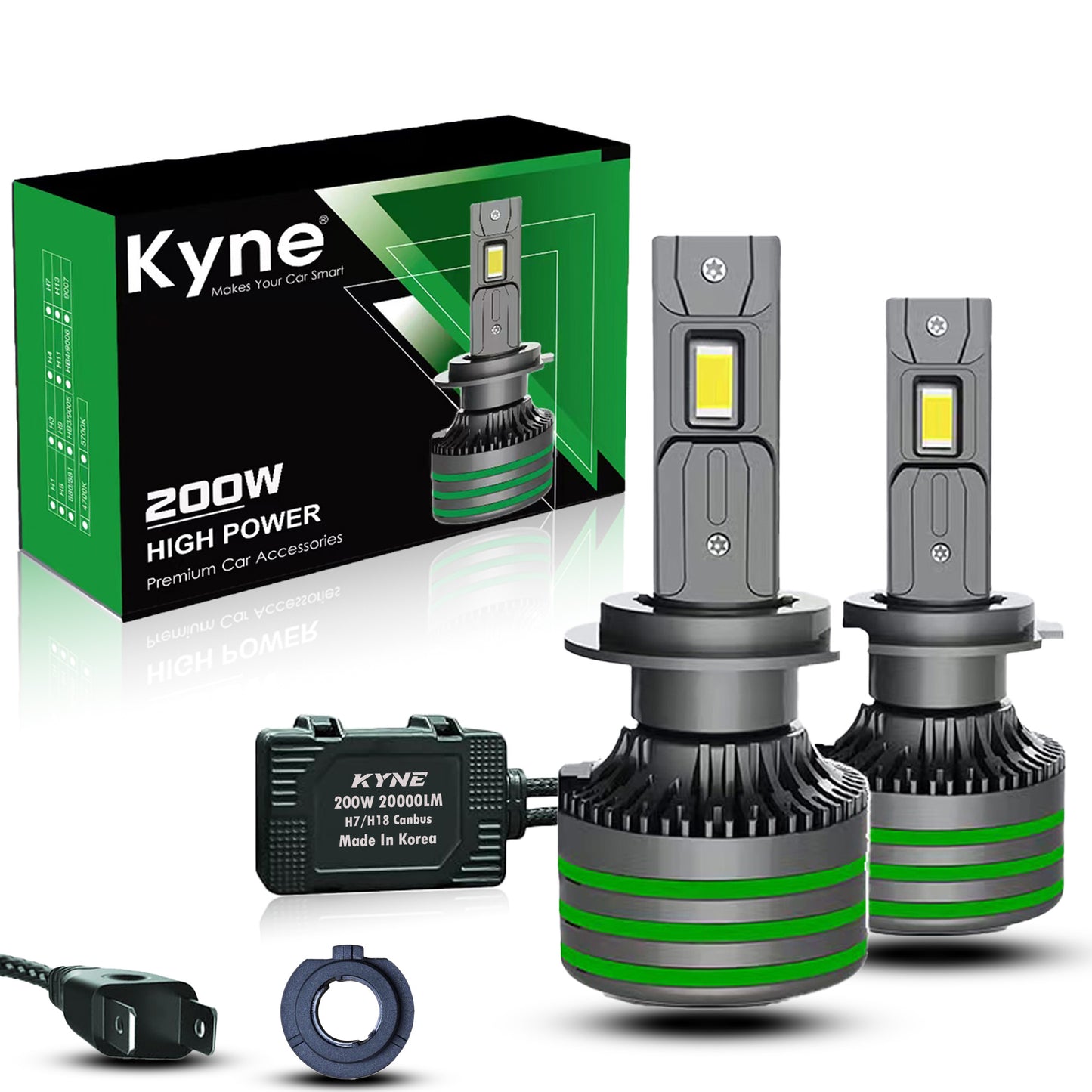 200W LED Headlight Bulbs - High Power Premium with 3-Year Warranty