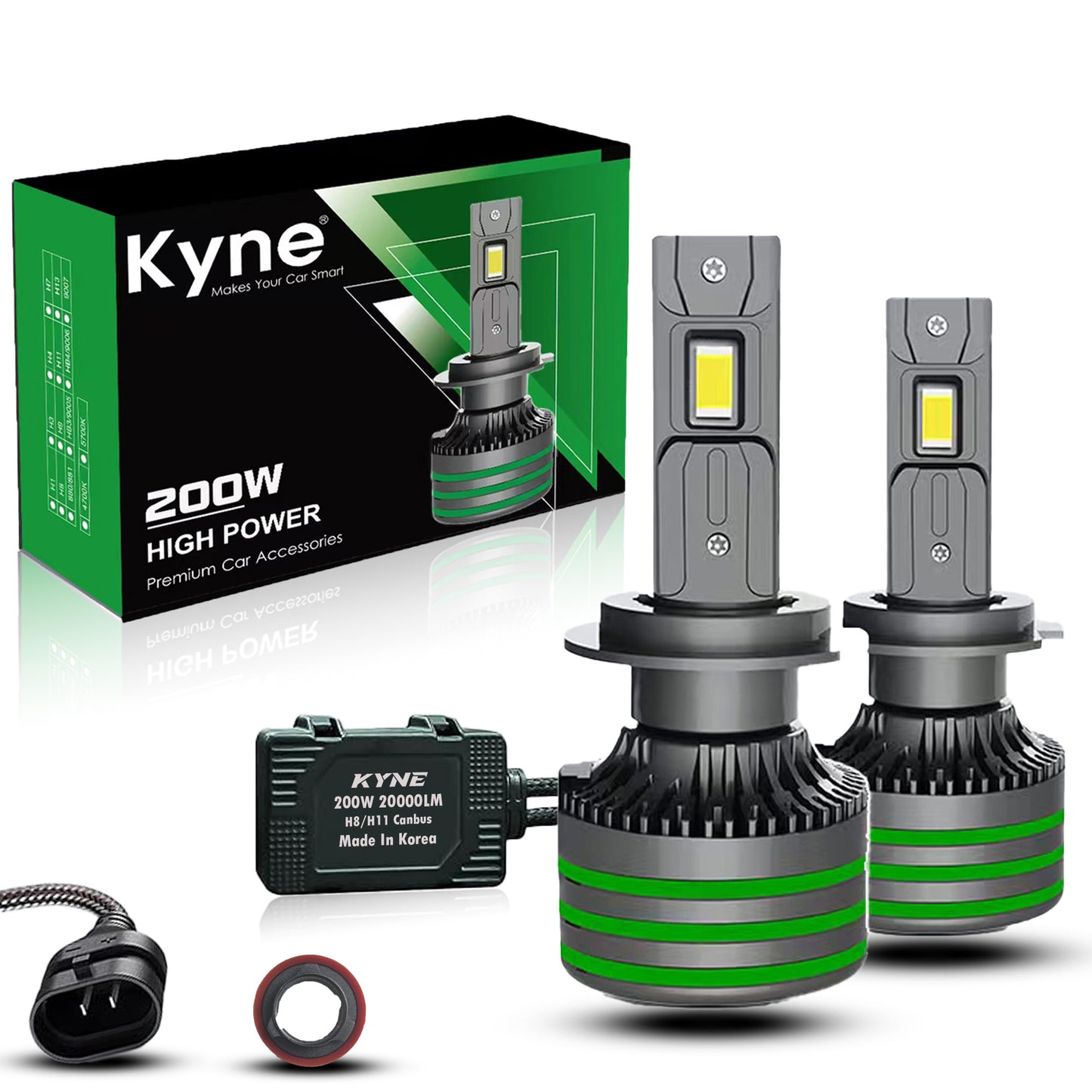 200W LED Headlight Bulbs - High Power Premium with 3-Year Warranty