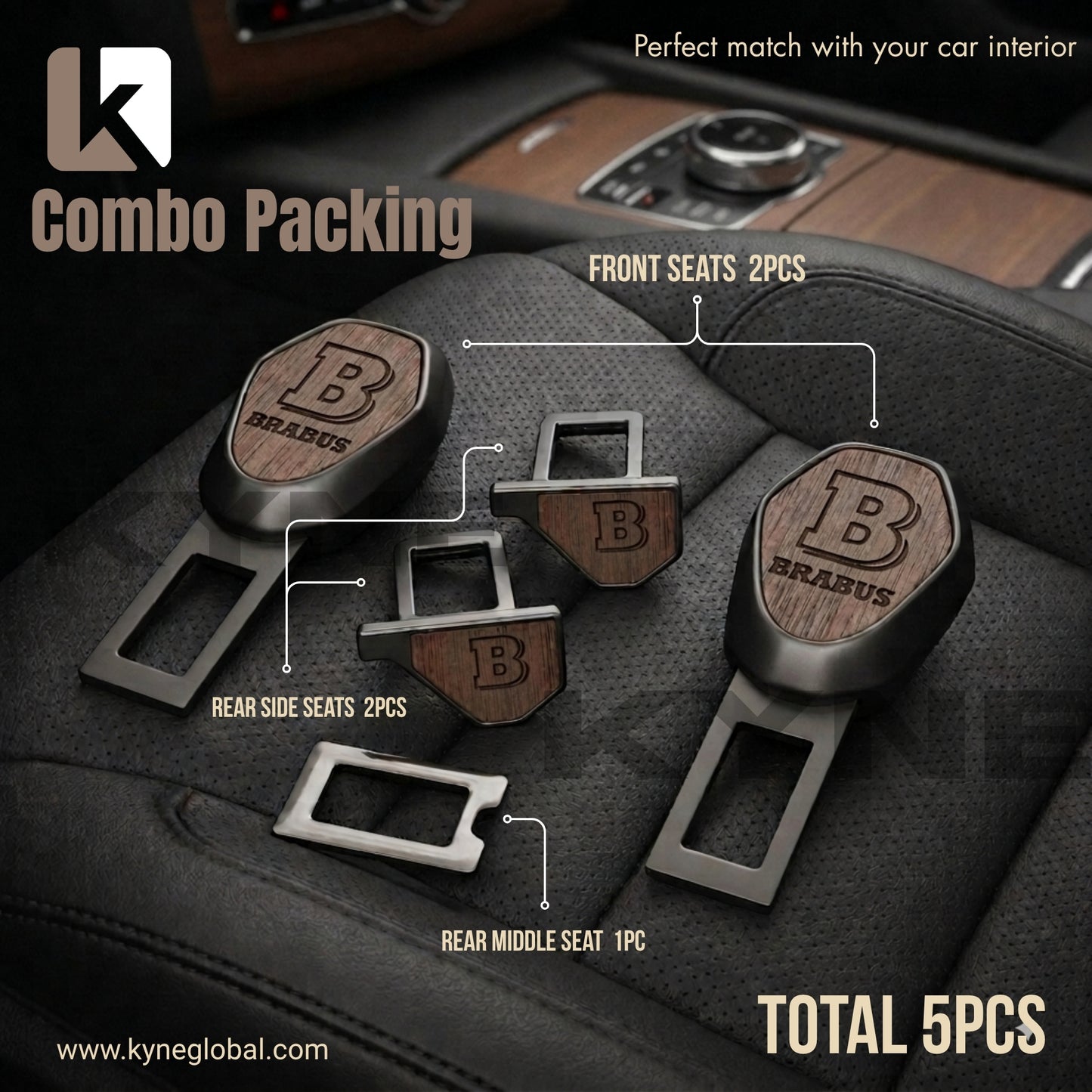 Premium Car Seat Belt Extender Clip - Universal Fit Metal Buckle with Custom Logo