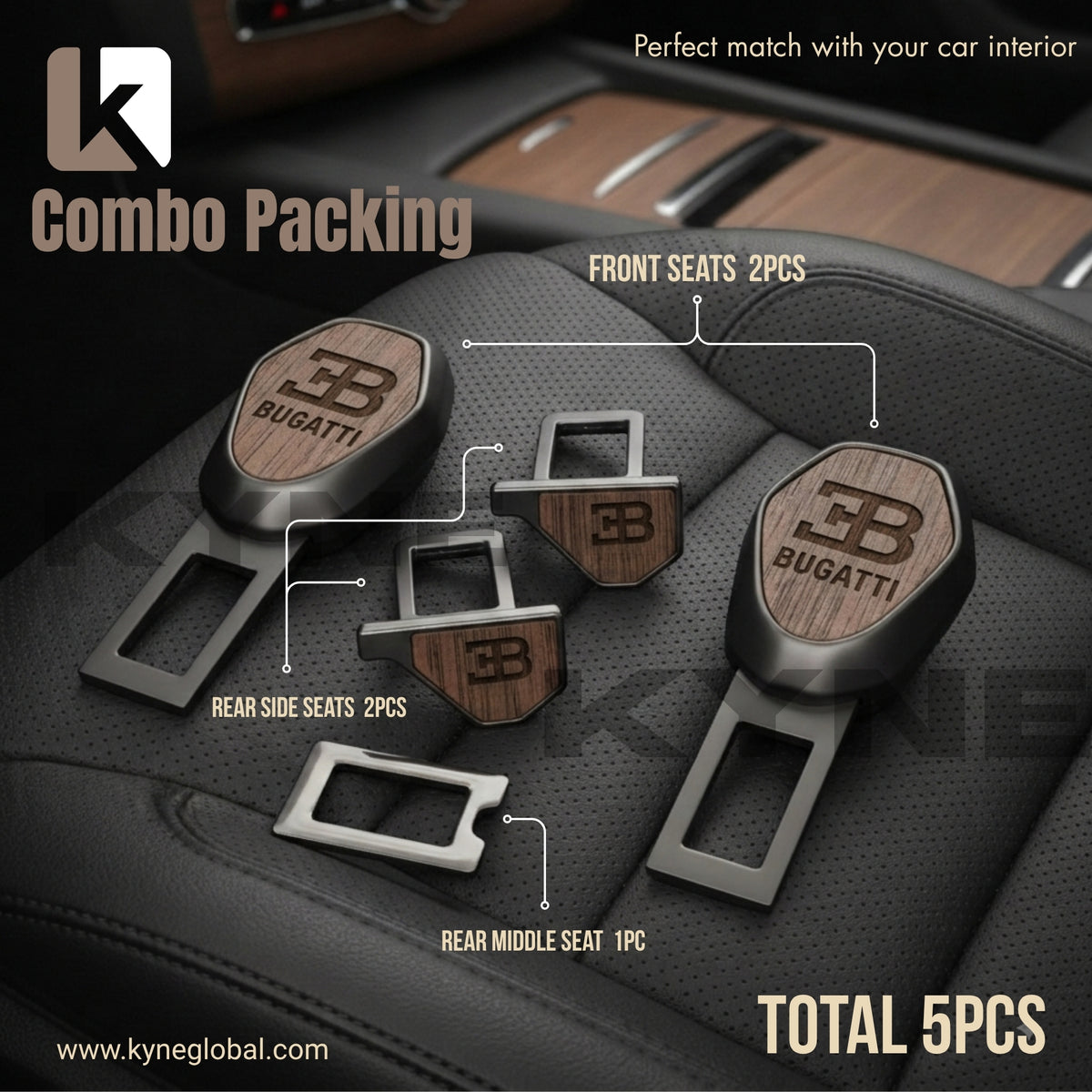 Premium Car Seat Belt Extender Clip - Universal Fit Metal Buckle with Custom Logo