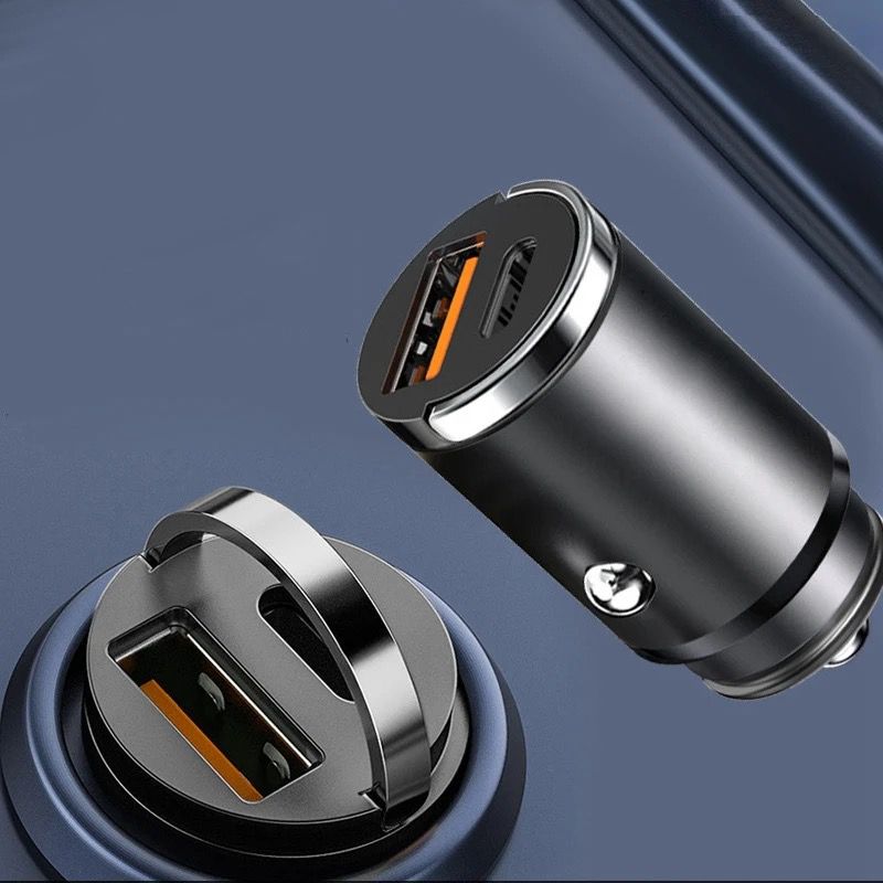 Mini PD Car Charger - Super Fast Dual Port (Type-C &amp; USB-A)