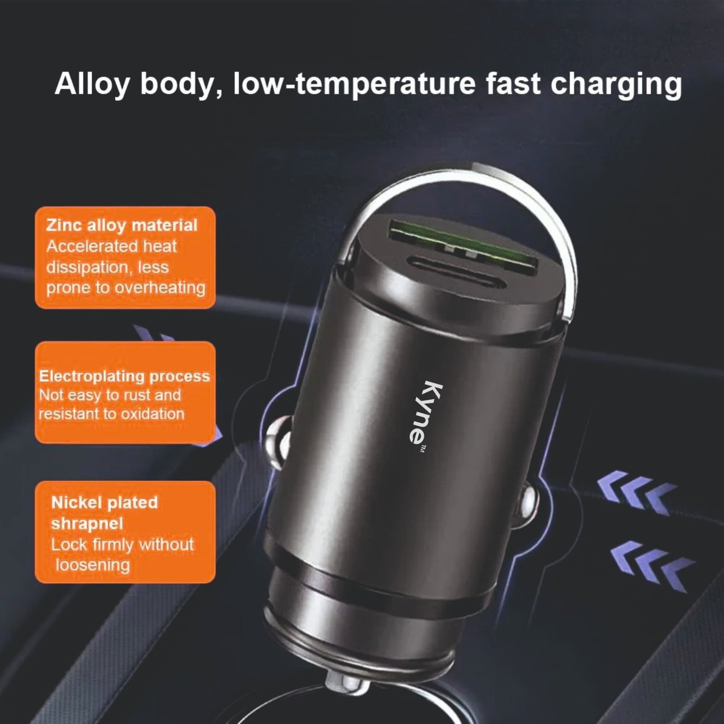 Mini PD Car Charger - Super Fast Dual Port (Type-C &amp; USB-A)