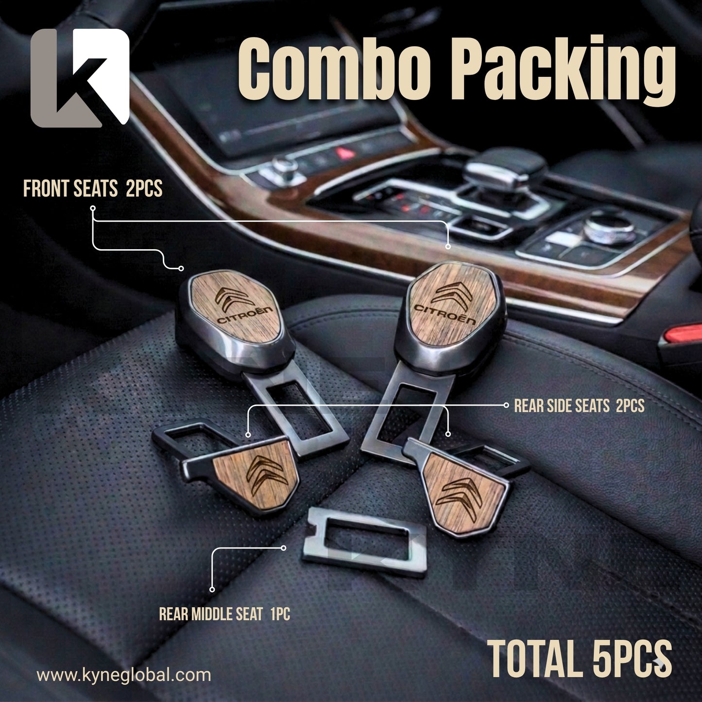 Premium Car Seat Belt Extender Clip - Universal Fit Metal Buckle with Custom Logo