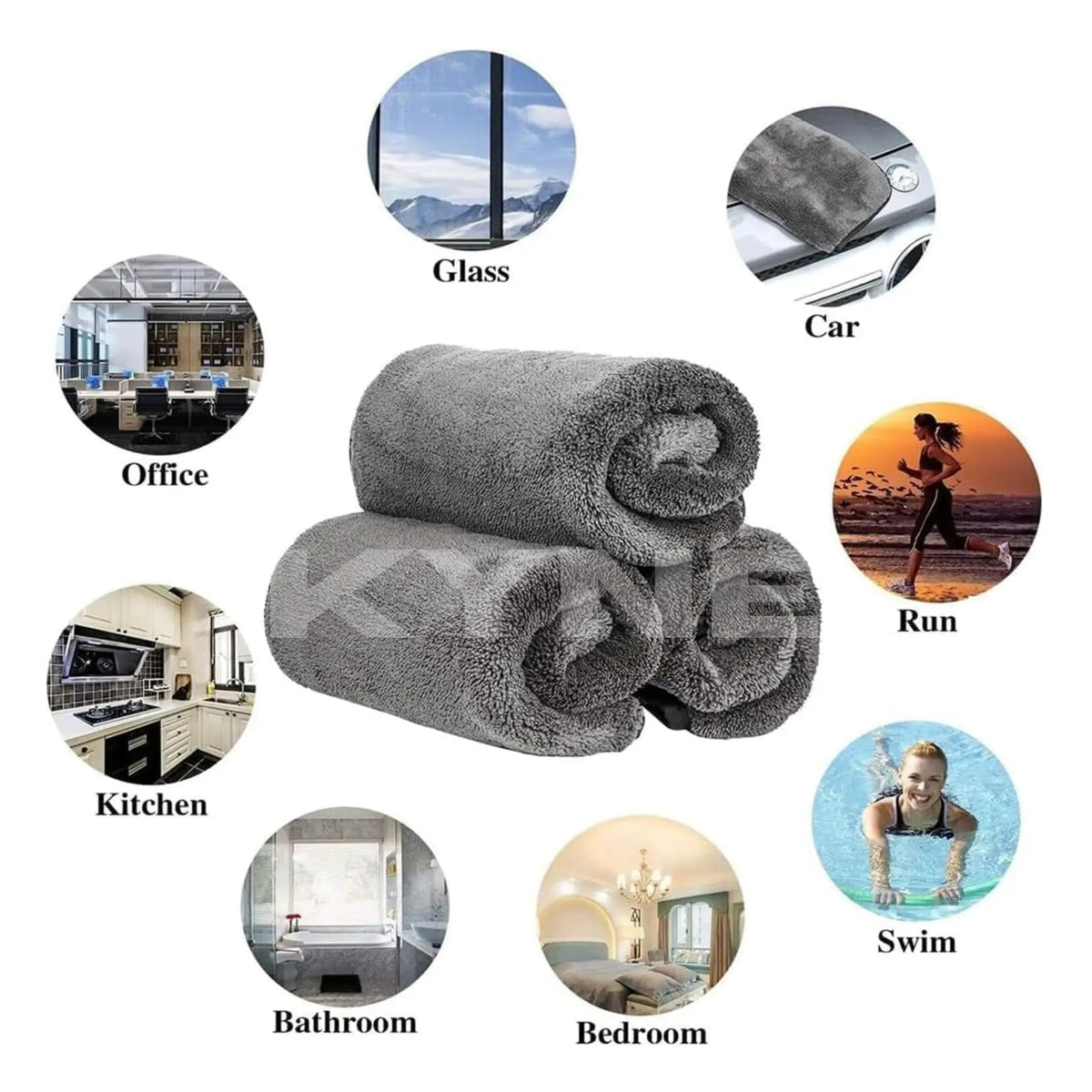 1200 GSM Premium Microfiber Cloth for Car Care