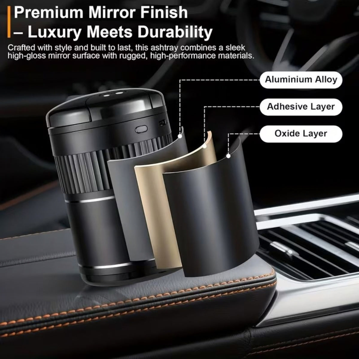 Car Smart Ashtray Automatic Opening Closing Infrared Sensor lid