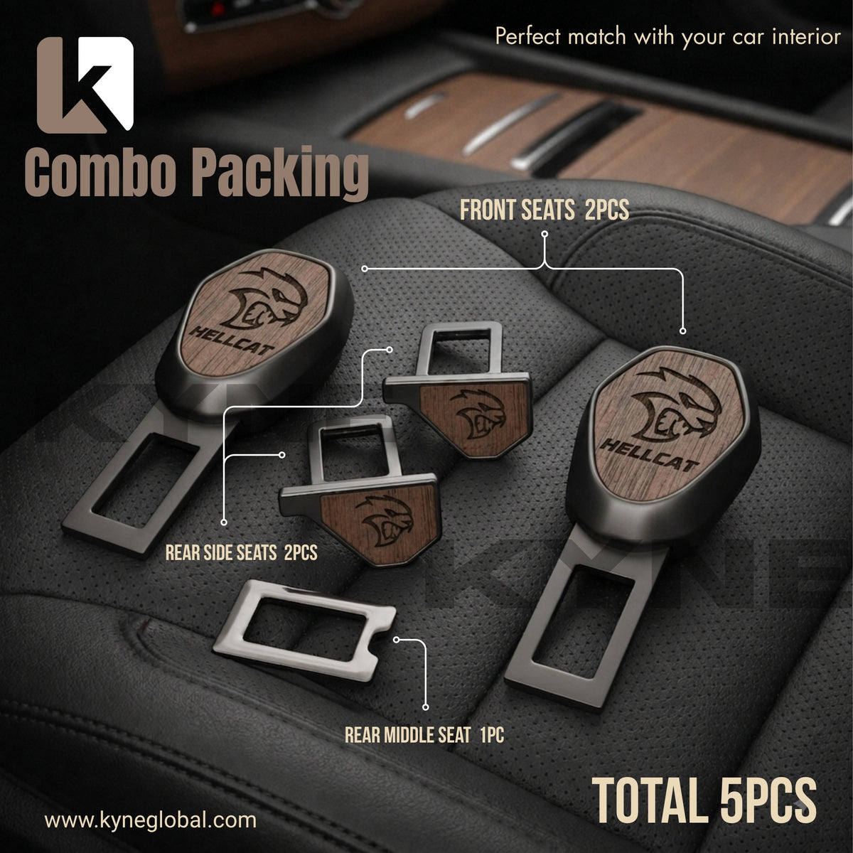 Premium Car Seat Belt Extender Clip - Universal Fit Metal Buckle with Custom Logo