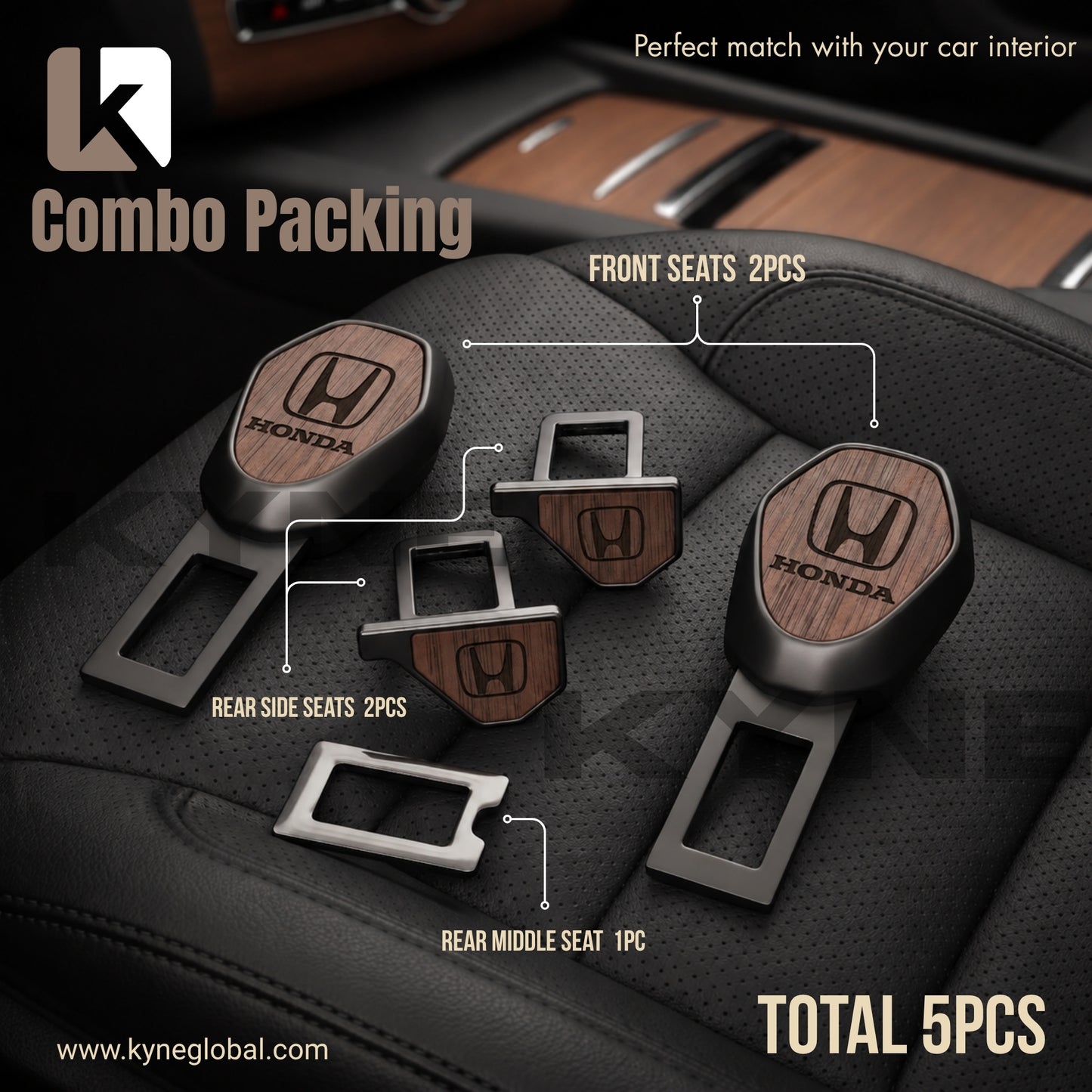 Premium Car Seat Belt Extender Clip - Universal Fit Metal Buckle with Custom Logo