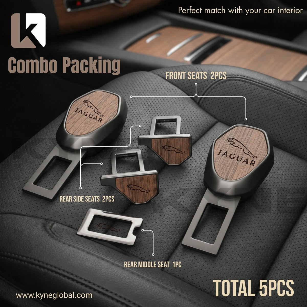 Premium Car Seat Belt Extender Clip - Universal Fit Metal Buckle with Custom Logo