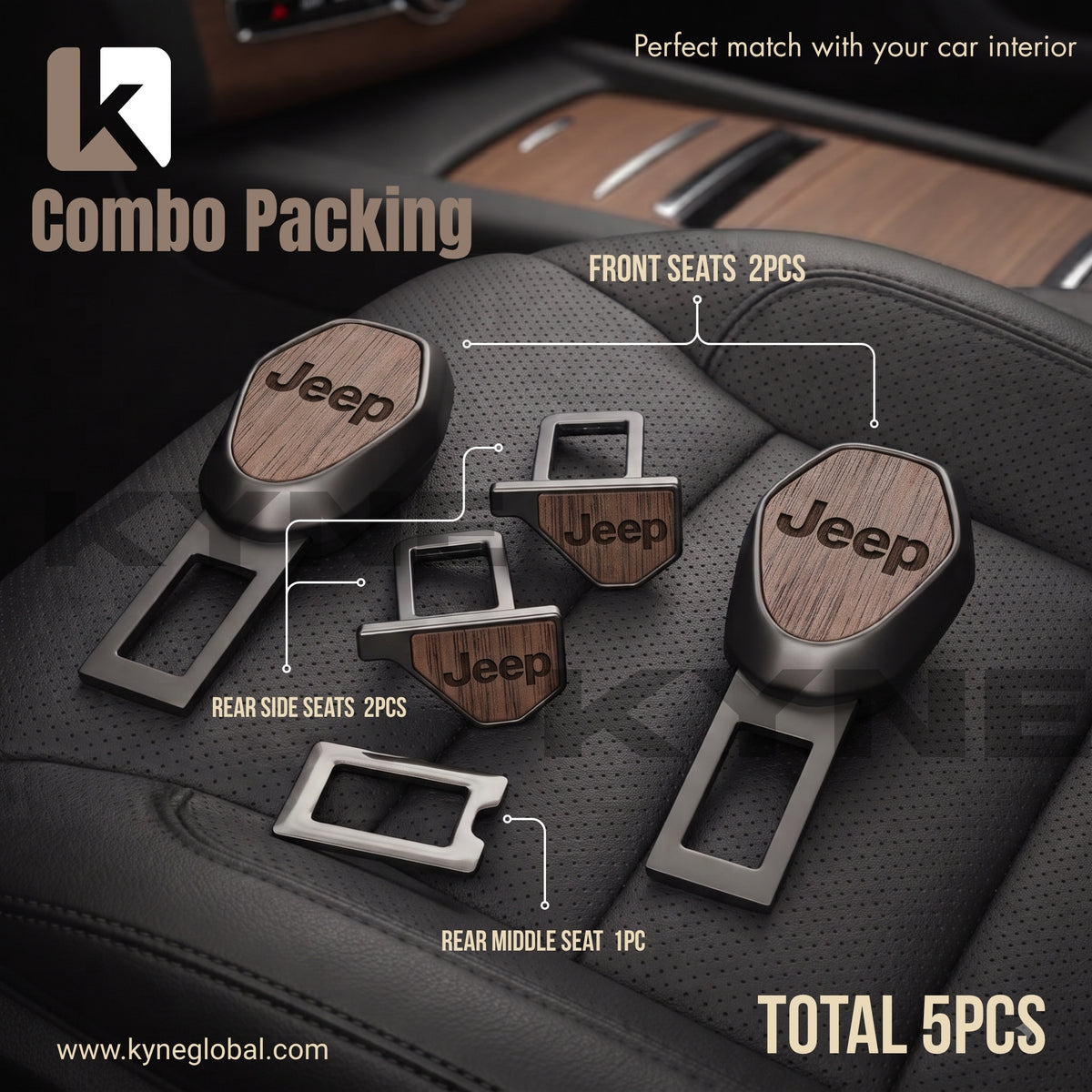 Premium Car Seat Belt Extender Clip - Universal Fit Metal Buckle with Custom Logo