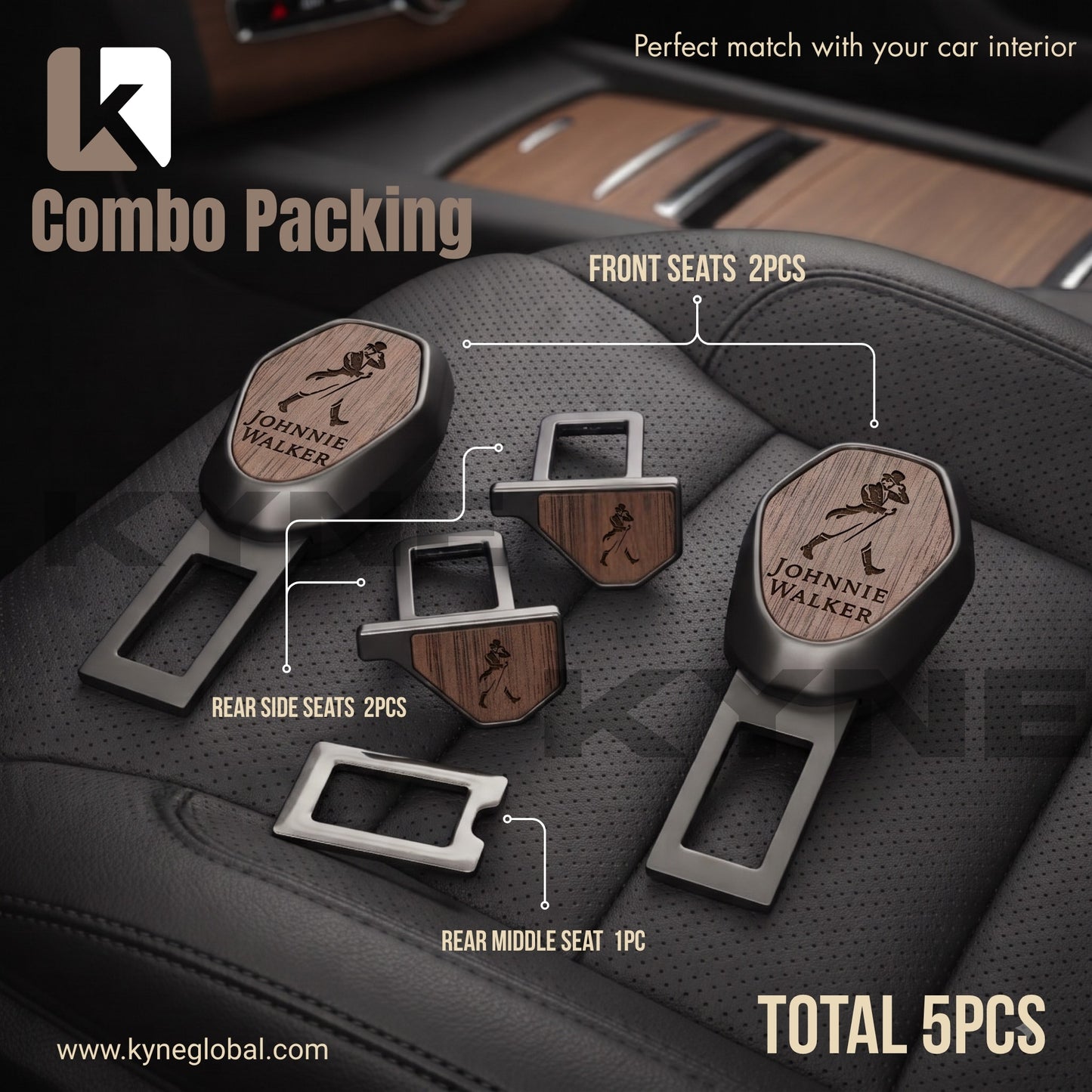 Premium Car Seat Belt Extender Clip - Universal Fit Metal Buckle with Custom Logo