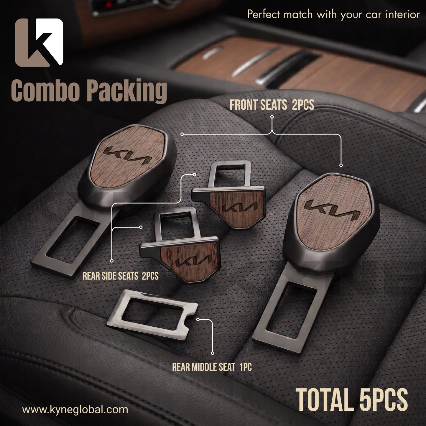 Premium Car Seat Belt Extender Clip - Universal Fit Metal Buckle with Custom Logo
