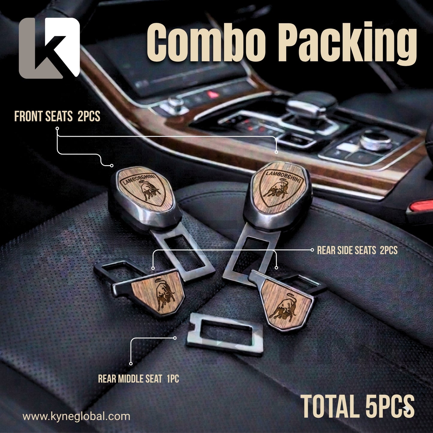 Premium Car Seat Belt Extender Clip - Universal Fit Metal Buckle with Custom Logo