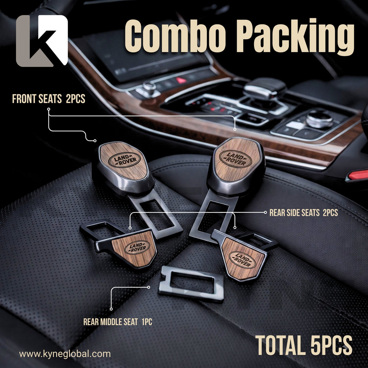 Premium Car Seat Belt Extender Clip - Universal Fit Metal Buckle with Custom Logo