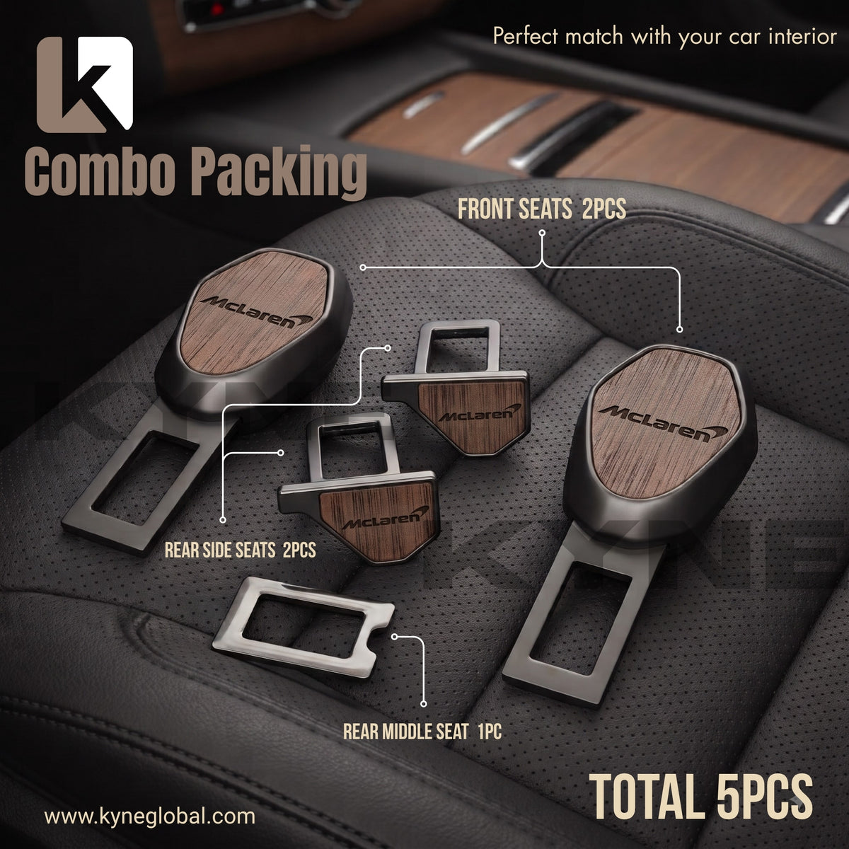 Premium Car Seat Belt Extender Clip - Universal Fit Metal Buckle with Custom Logo
