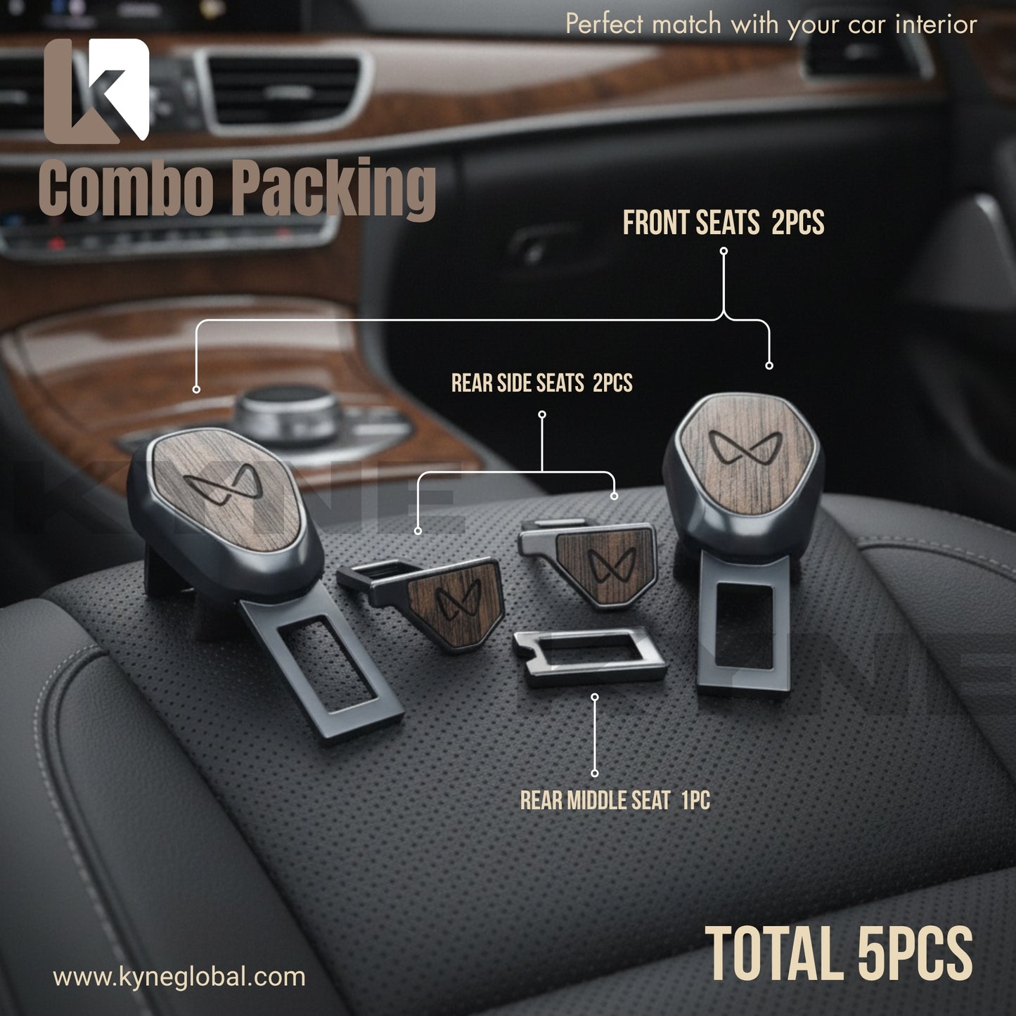 Premium Car Seat Belt Extender Clip - Universal Fit Metal Buckle with Custom Logo