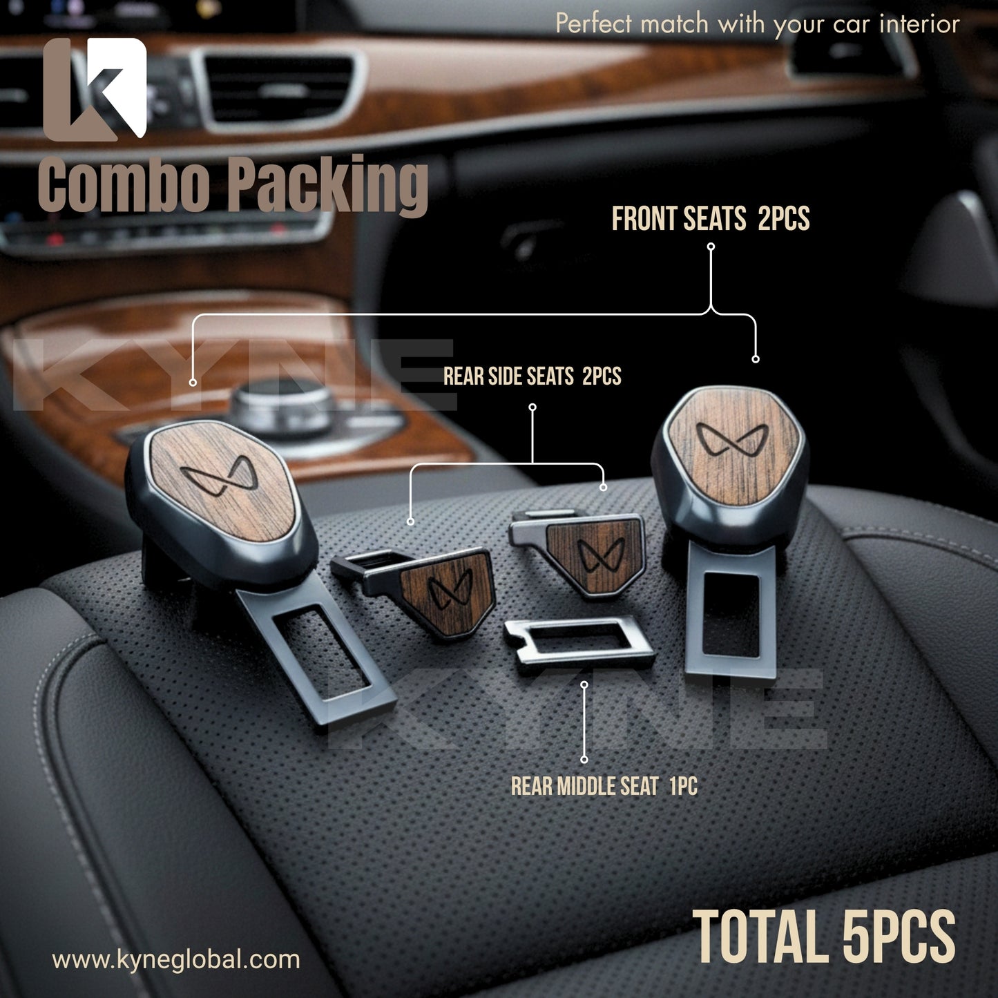 Premium Car Seat Belt Extender Clip - Universal Fit Metal Buckle with Custom Logo