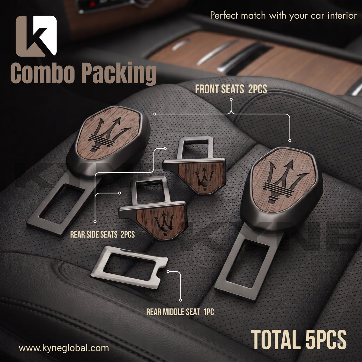 Premium Car Seat Belt Extender Clip - Universal Fit Metal Buckle with Custom Logo