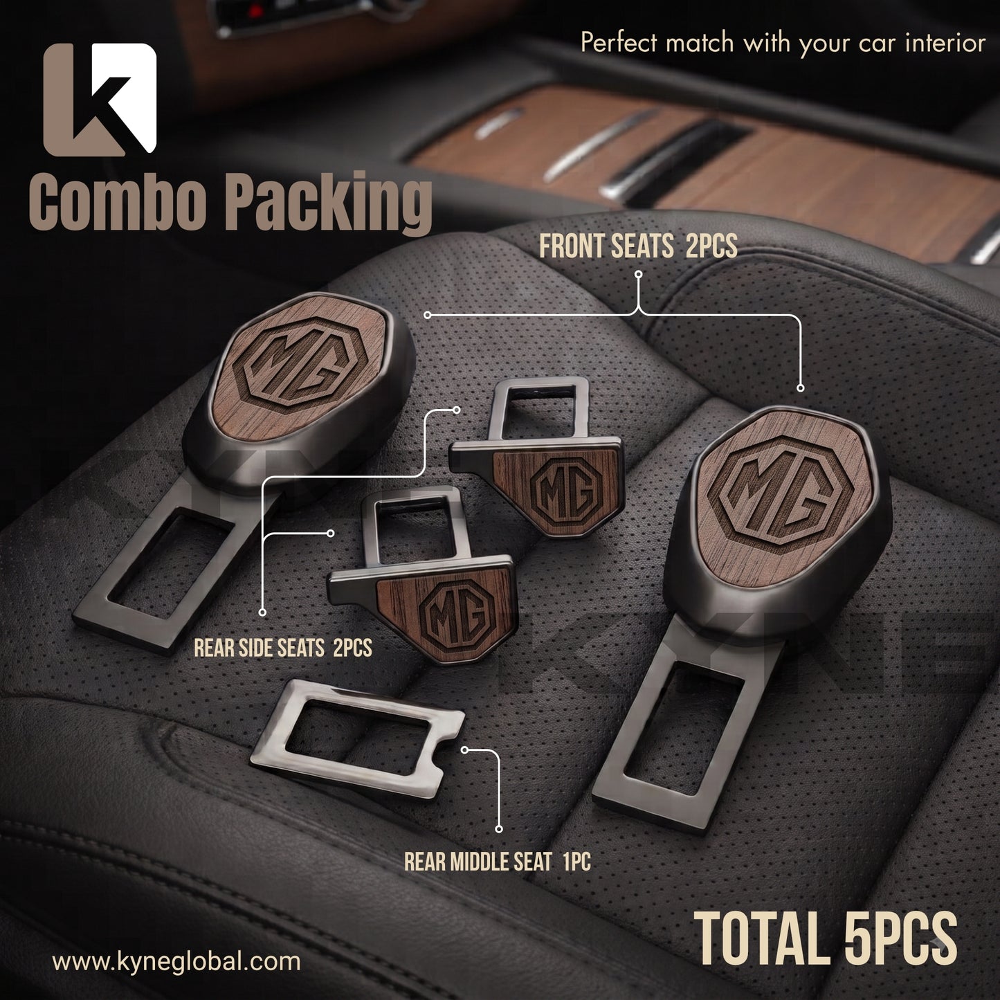 Premium Car Seat Belt Extender Clip - Universal Fit Metal Buckle with Custom Logo