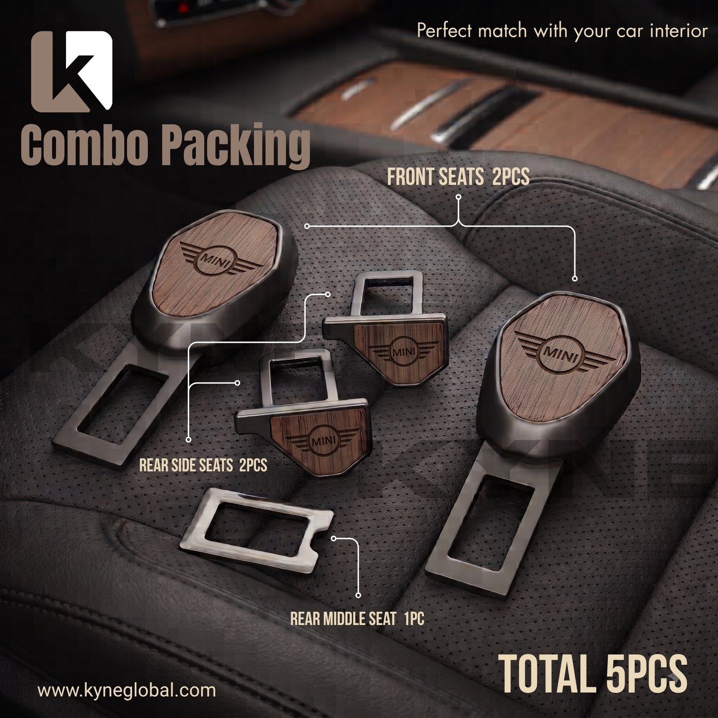 Premium Car Seat Belt Extender Clip - Universal Fit Metal Buckle with Custom Logo